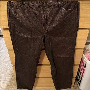 Shiny black jeans old navy